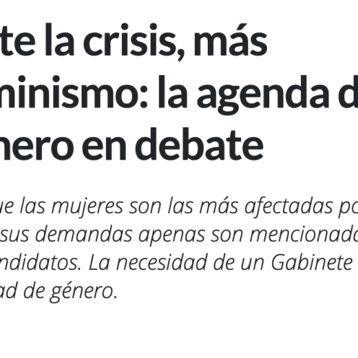 Ante la crisis, más feminismo: la&hellip;